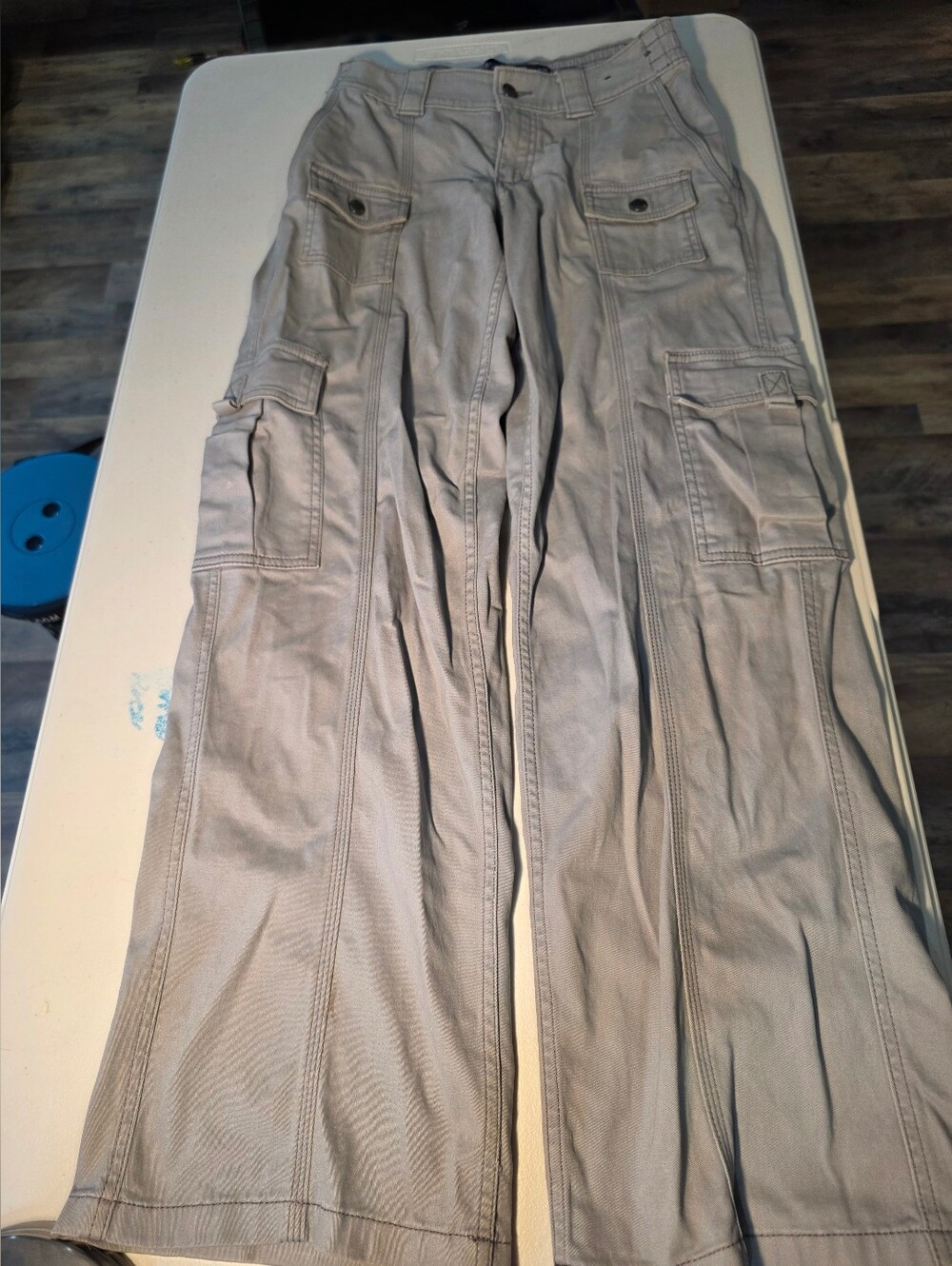 Hollister Light Gray Womens Low Rise Baggy W25R
